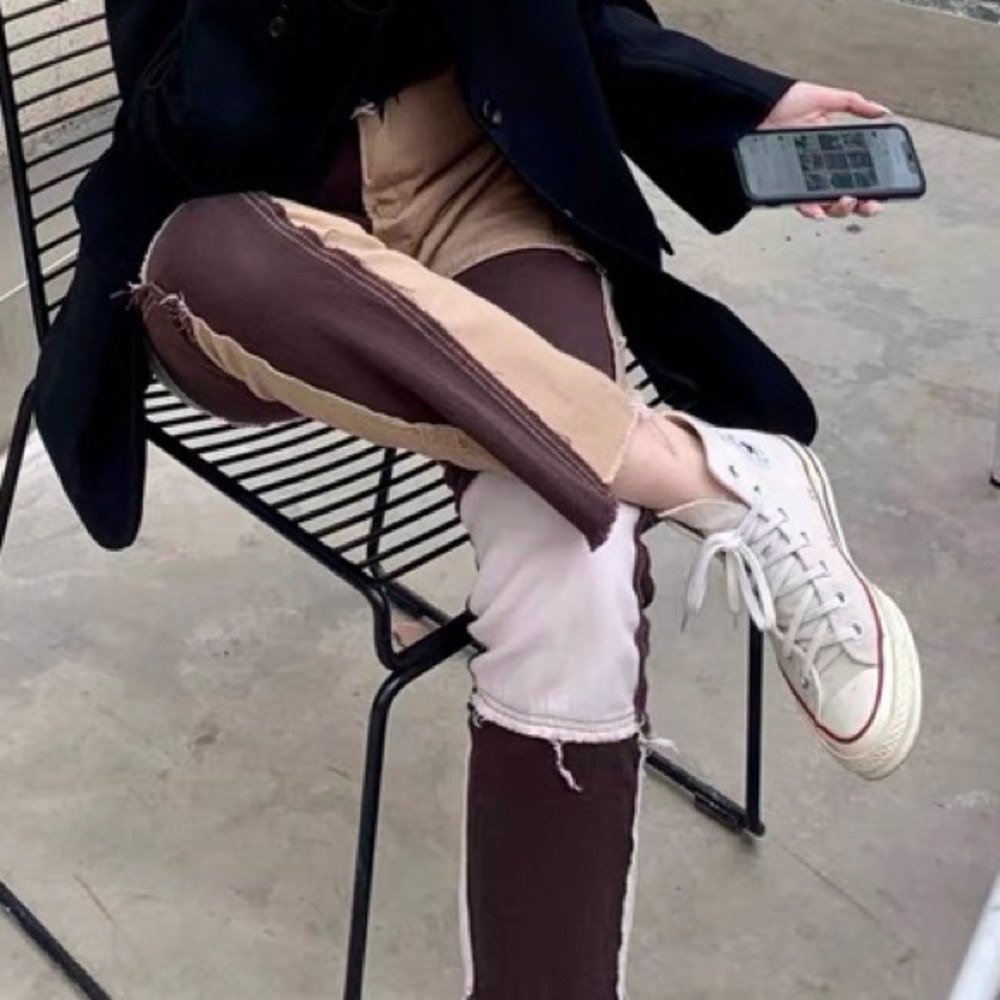 Multiple Color Block Jeans - image 4